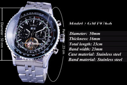 Yaguzi® Aviation Tourbillon Automatic Watch